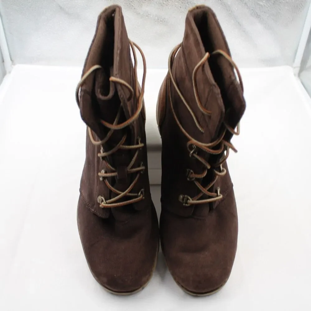 The North Face Ballard Lace II Suede Ankle Boots Women's Size 10 Brown Leather